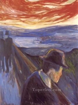 Edvard Munch Painting - desesperación 1892 Edvard Munch